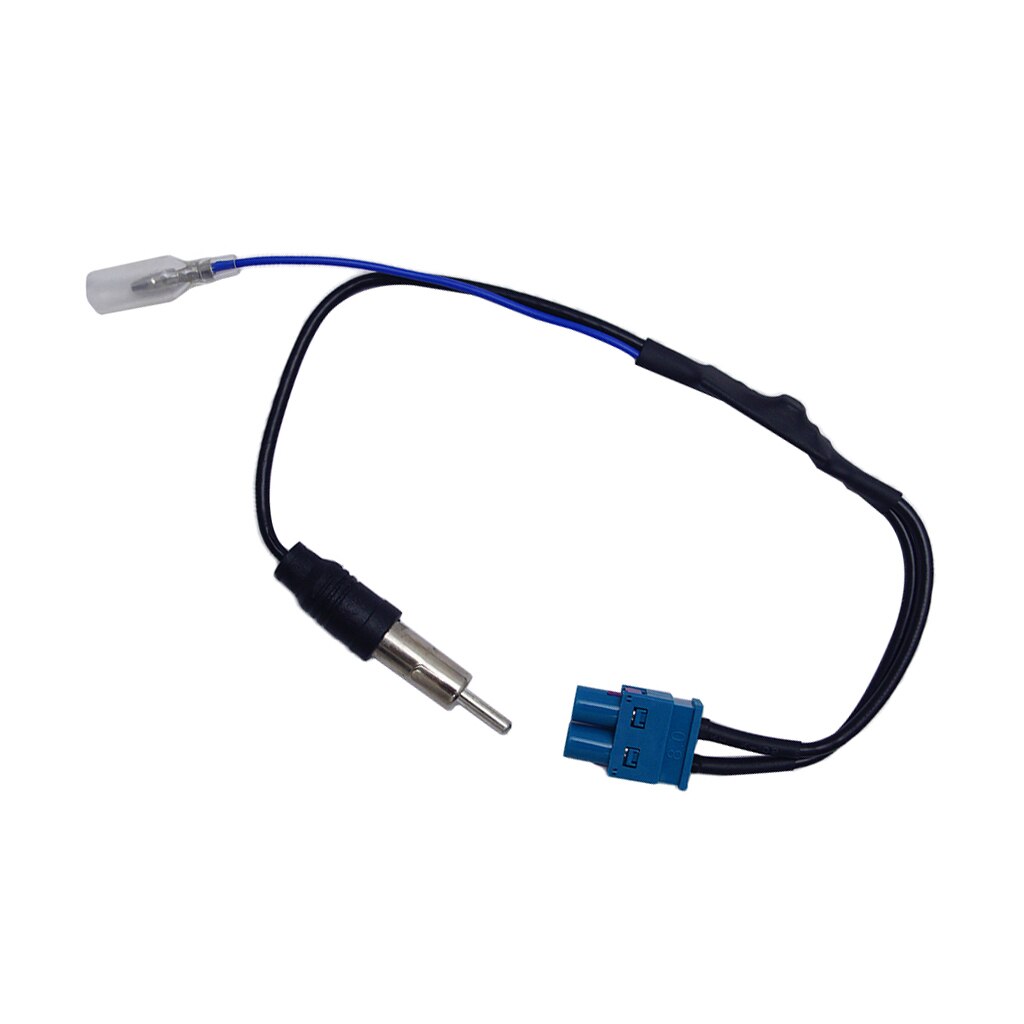 Dual Twin Male Fakra to DIN Male AM/FM Radio Antenna Adapter