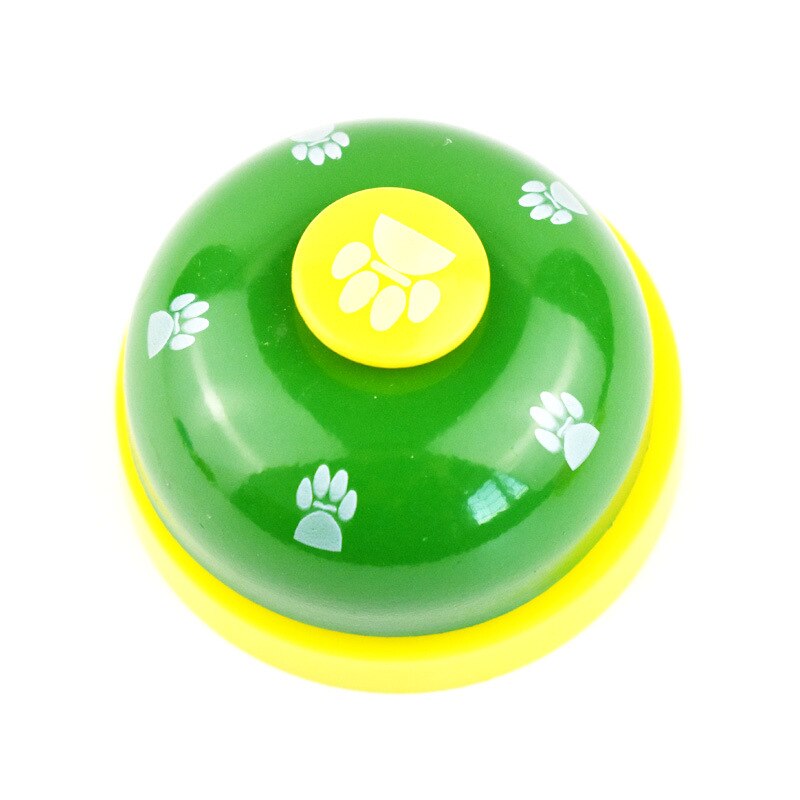 Funny Pet Training Bel Hond Speelgoed Leuke Footprint Ring Kleine Puppy Training Call Bell Diner Trainer Bell: Green