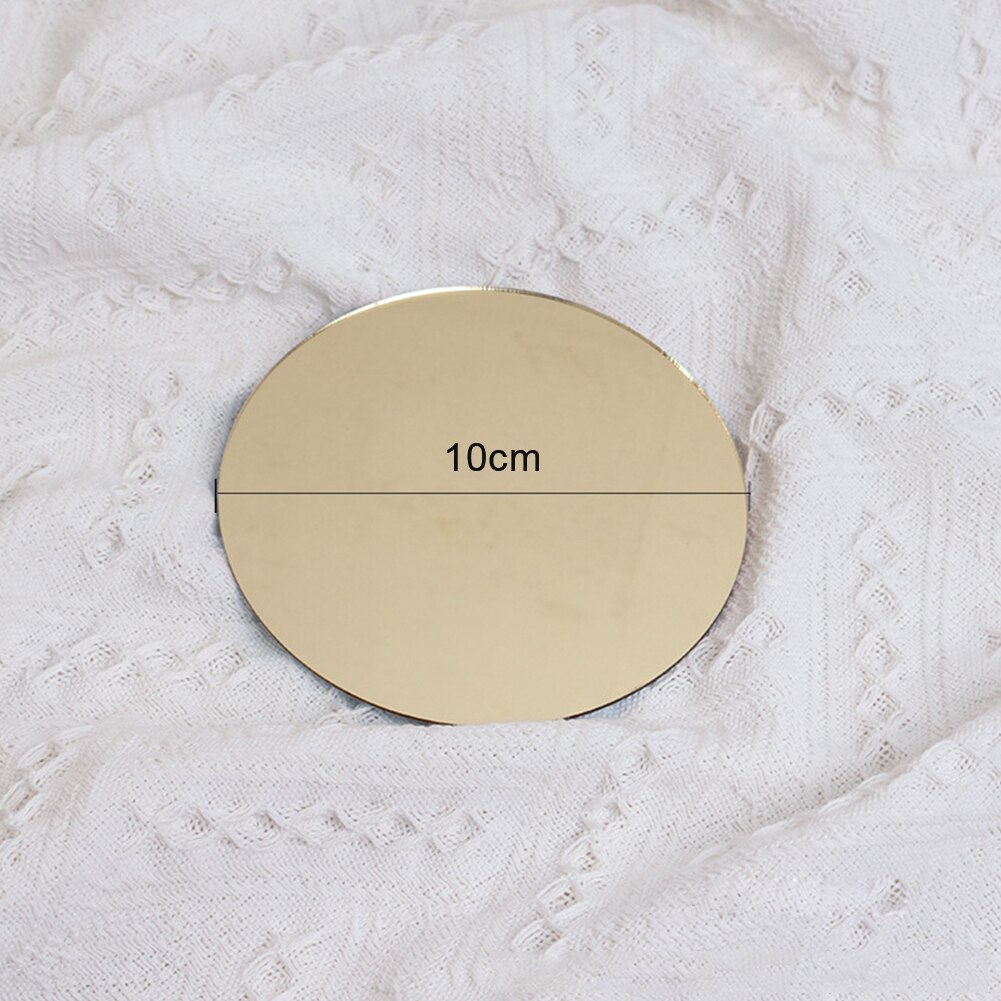 Ins Foto Props Acryl Spiegel Reflectie Boord Reflector Fotografie Props Schieten Achtergrond Ornamenten Poseren Foto Props: Gold-10cm