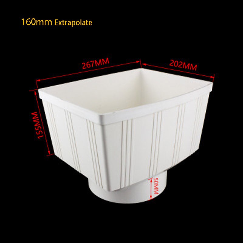 pvc rainwater hopper downspout drain adapter rain water collector rain water collector drain pipe accessories 75/110/160mm