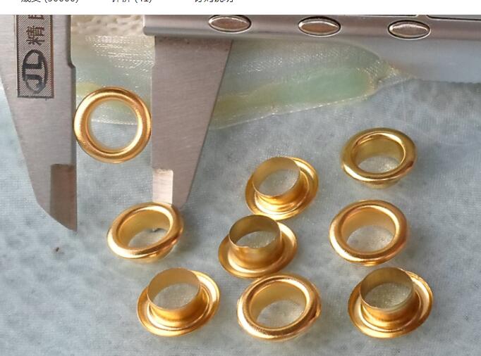 1000 stk 13 mmx 8 mmx 5mm messing tyller øje med skive læder håndværk reparation banner til reklame foto display øje: Guld