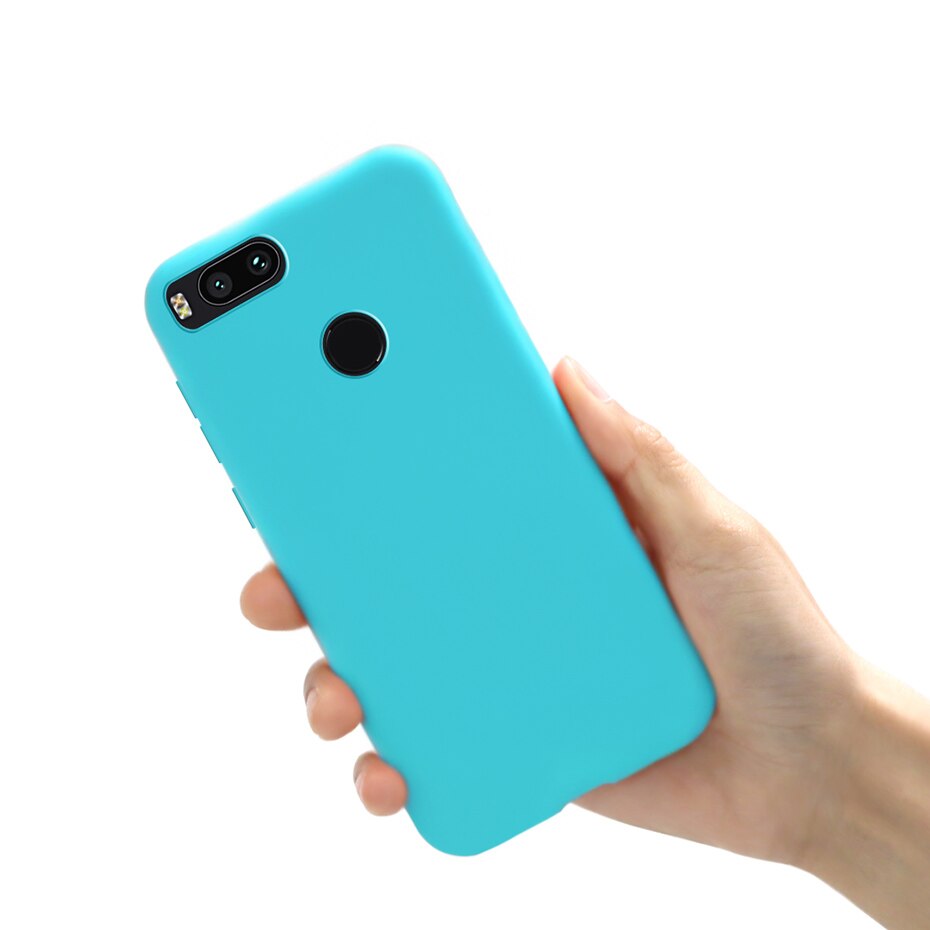 Per Funda Xiaomi Mi A1 Caso Xiaomi Mi A1 Della Copertura Del Silicone Del Respingente Molle Della Copertura Posteriore Casse Del Telefono Per Xiaomi mi A1 MiA1 UN 1 5X Caso: Xiaomi Mi A1 / Sky Blue