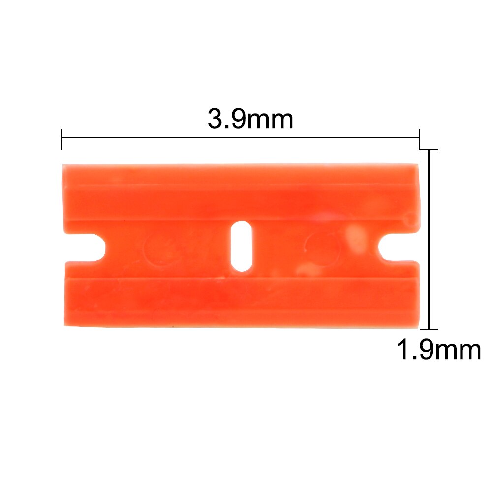 100 Pcs Double Edged Plastic Razor Blade Car Wrap Sticker Squeegee Label Clean Razor Glue Remover Window Glass Clean Scraper