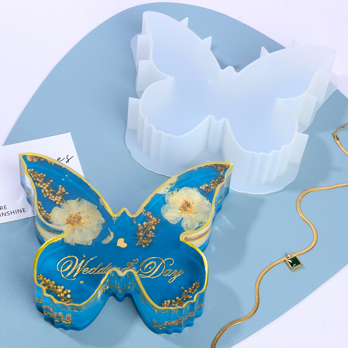 Nova borboleta resina epóxi molde diy 3d inseto artesanato presente ornamento molde de silicone flor artificial borboleta moldes decoração para casa