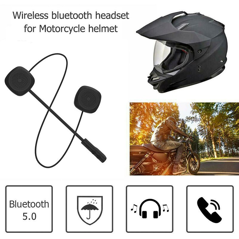 Bluetooth 5.0 hjelm headset højttaler tilbehør trådløs motorcykel intercom interphone hovedtelefon