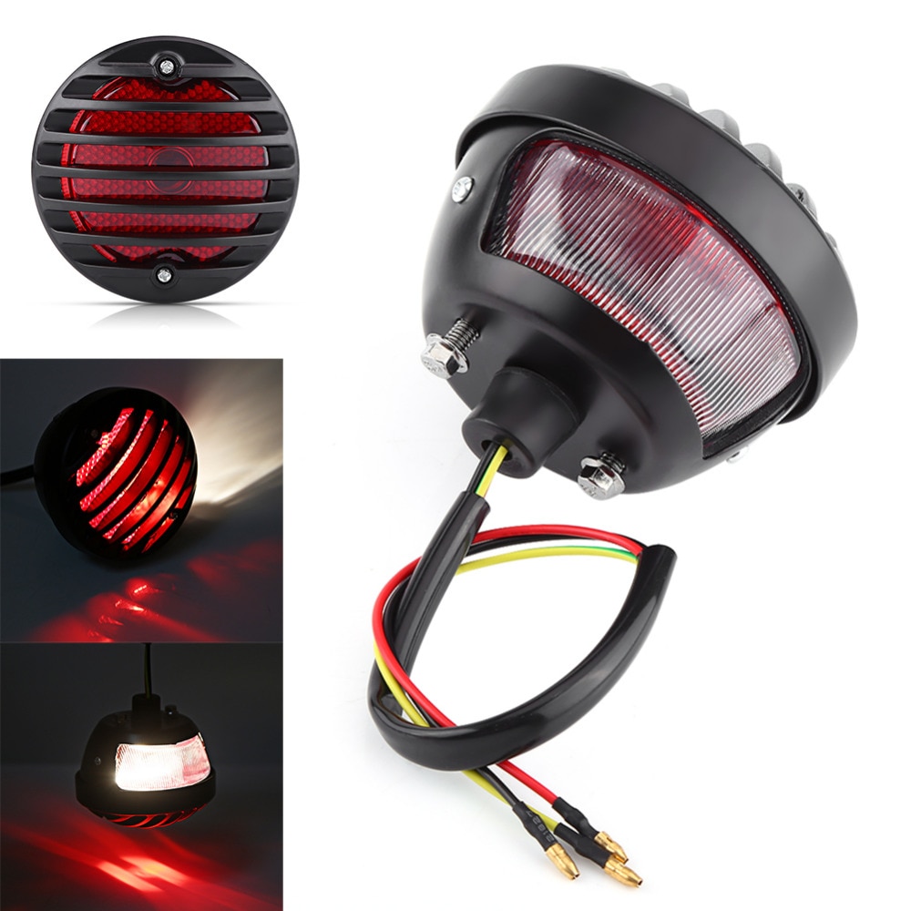 Round Motorcycle Tail Brake Light For Harley Bobber Chopper Scooters ATV 12V 20W Motorcycle Accessories