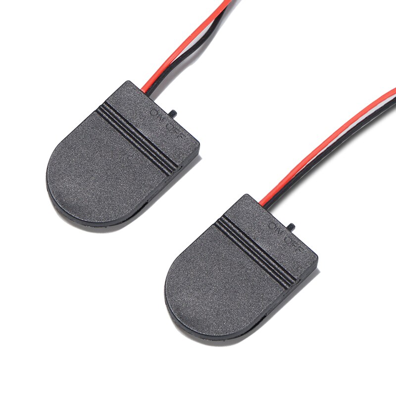 2/5PCS CR2032 Button Coin Cell Battery Socket Holder Case DIY Battery Storage Box With ON-OFF Switch 3 volt: 2PCS Black