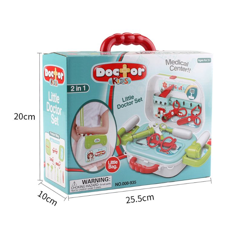 Gesimuleerde Medische Schoudertas Set Arts Apparatuur Koffer Kit Voor Kids Kinderen Speelhuis Speelgoed Verjaardagscadeautjes