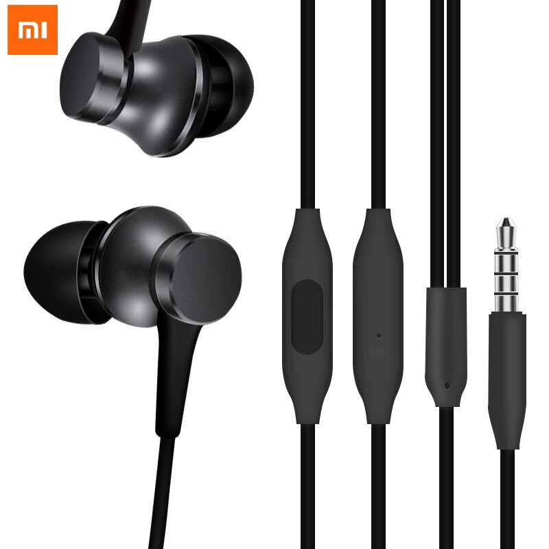 Original Xiaomi Headphones Bass Stereo In-Ear Headphones Piston Fresh Edition Headset with Microphone Suitable for Redmi Samsung