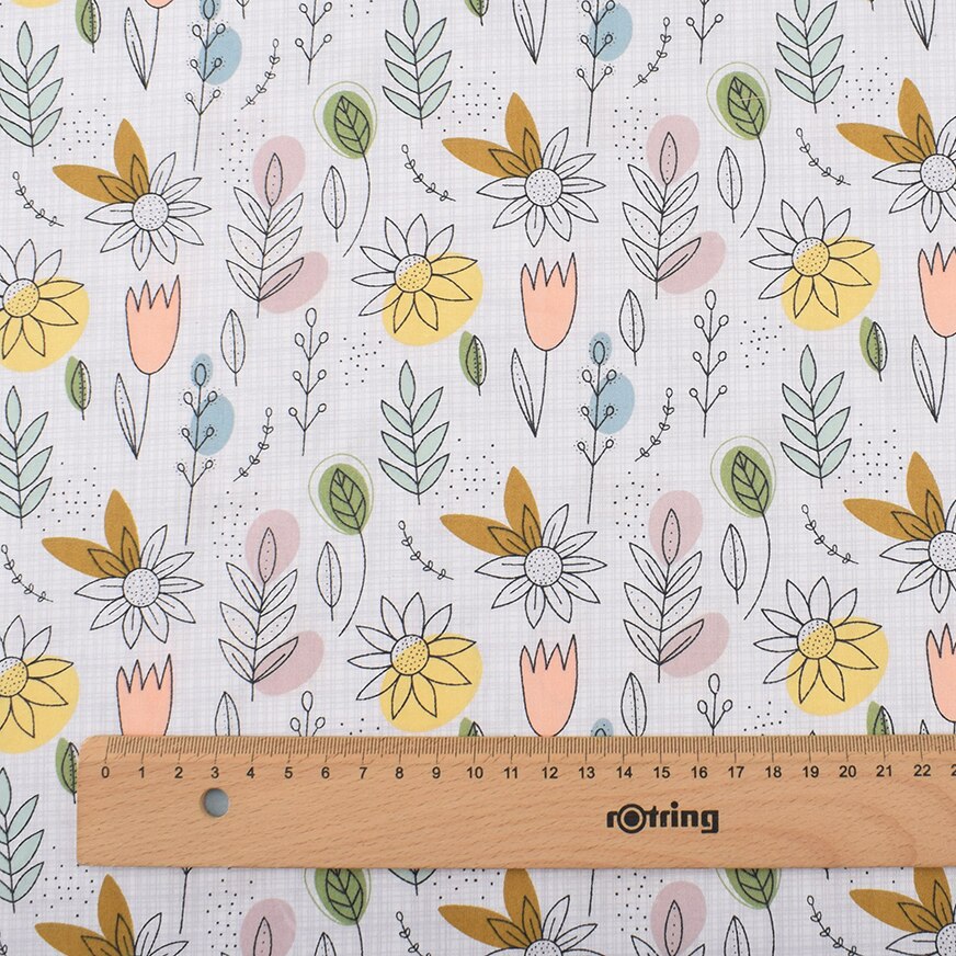 Chainho, Grijs Bloemen Serie, Gedrukt Twill Katoen Stof, patchwork Doek Voor Diy Naaien Quilten Baby & Kind Materiaal, 100x160cm: E 1 piece 100x160cm