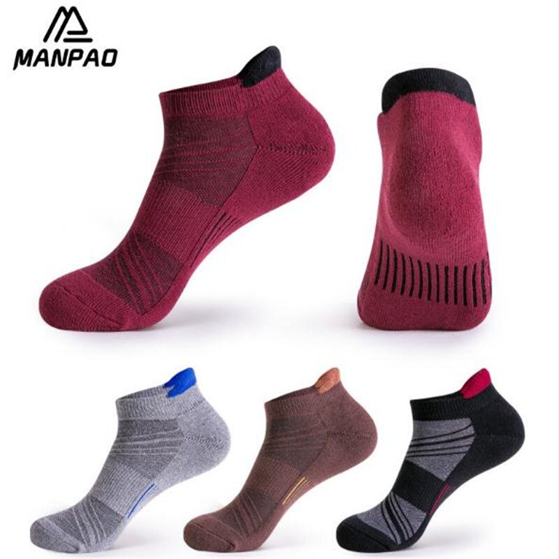 5 Pairs Mannen Sport Sokken Manpao MP-M624 Basketbal Sokken Nylon Slipper Sokken Outdoor Running Sokken: MULTI