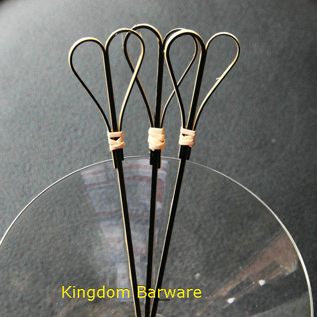 12 cm 100 stks Bamboe Scissor Shape Cocktail Sticks Pick Martini Drinken Stok Picks Levo Bar Tool