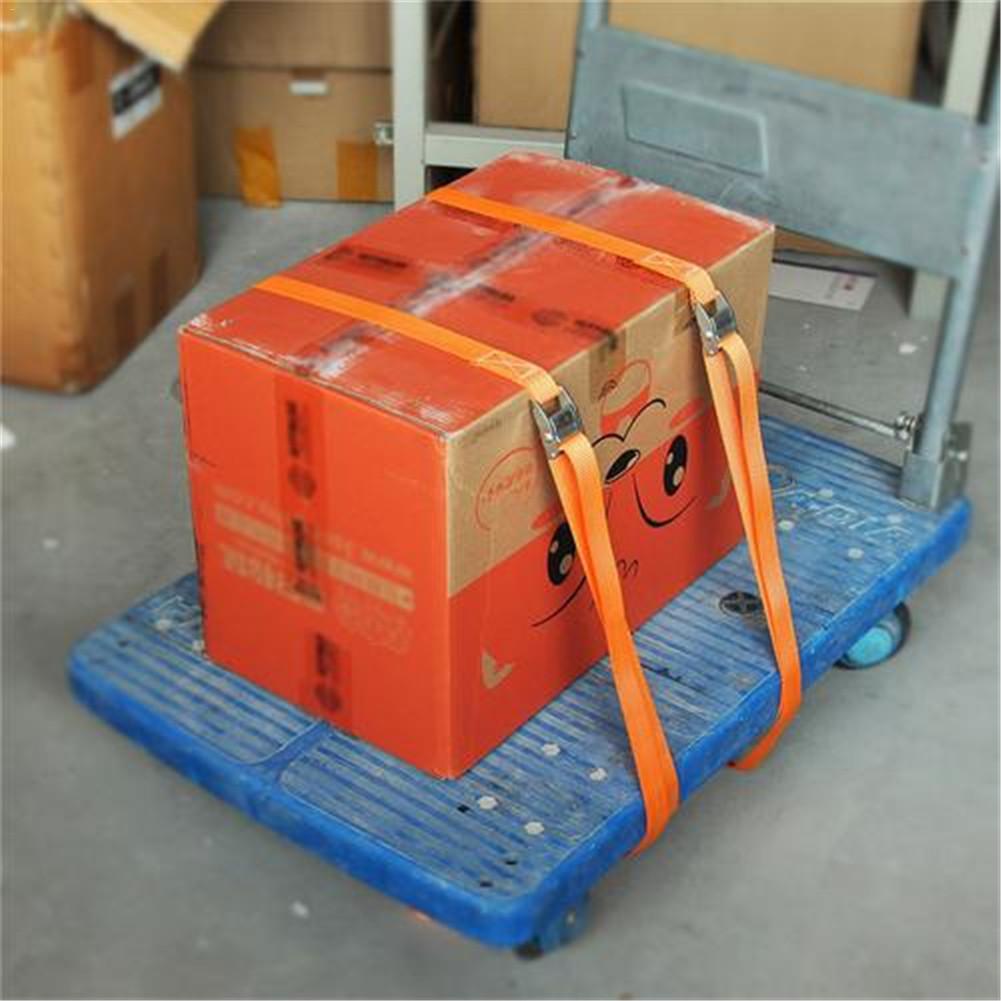 Universal Heavy Duty Ratchet Tie-Down Strap Bind Belt With Double J Hooks Cargo Strap For Good Bundle/Trailer Self-Rescue