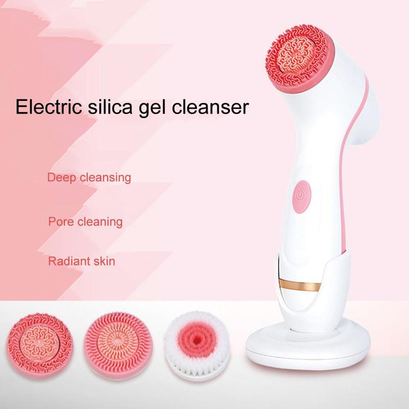 Nouvelle brosse de nettoyage Sonic Nu visage Spin brosse ensemble Galvanica Spa nettoyage enlever en profondeur pour la peau point noir système Y7R0