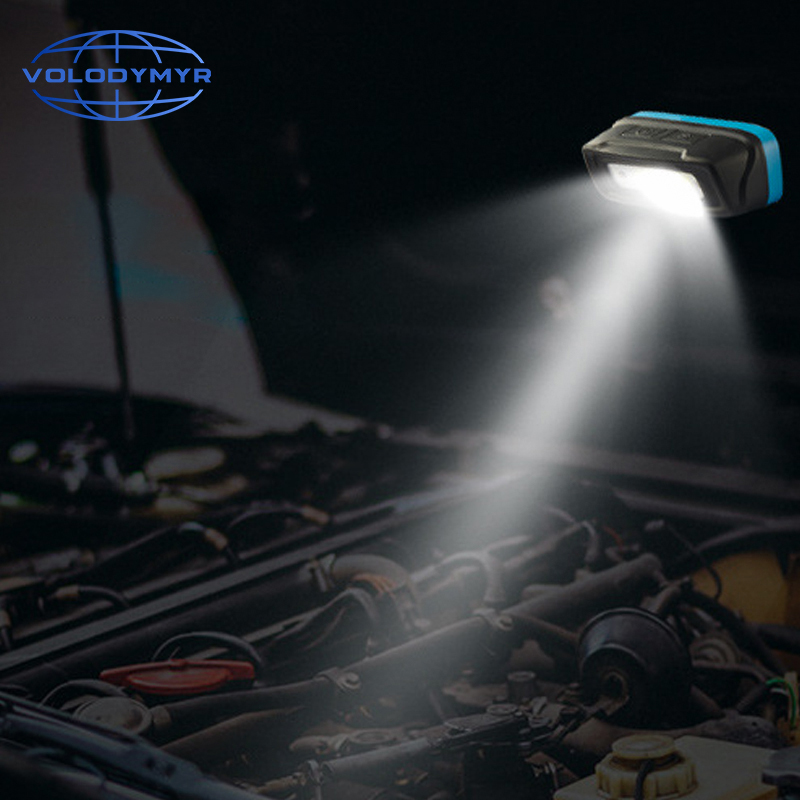 Linterna frontal Led COB para coche, linterna recargable por USB, para inspección, pulido, acabado de acampada, portátil