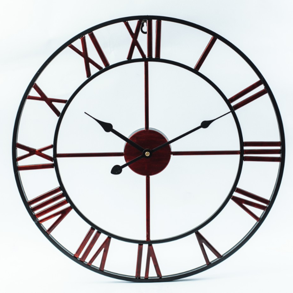 Reloj de pared grande hecho a mano, grande, de madera, Vintage, grande, artístico, lujoso, rústico, Retro 3D, 20 pulgadas