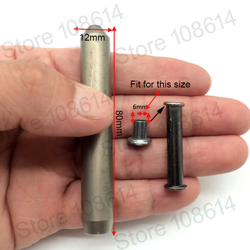Setting tool for Aluminum Alloy Rivet Flat Head Threaded Rivet tools for Aluminum Flat Round Head Half Hollow Shank Rivet Alumin: for 6mm curling