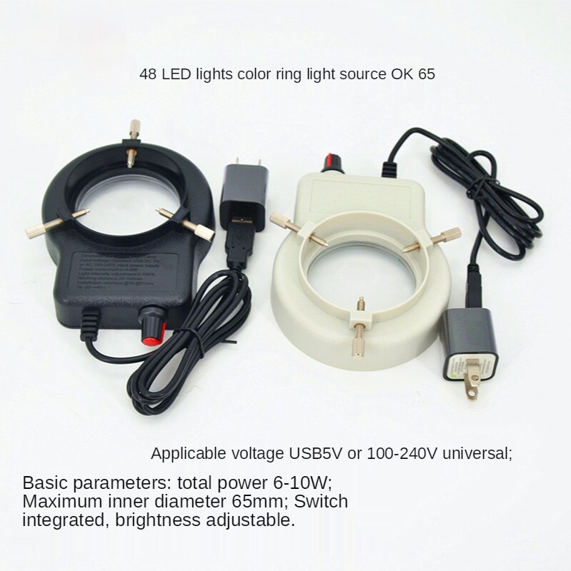 Blue Vision Lichtbron Microscoop Ring Led Lamp Verlichting Monoculaire Stereo Video Surveillance Product Inspectie Lamp