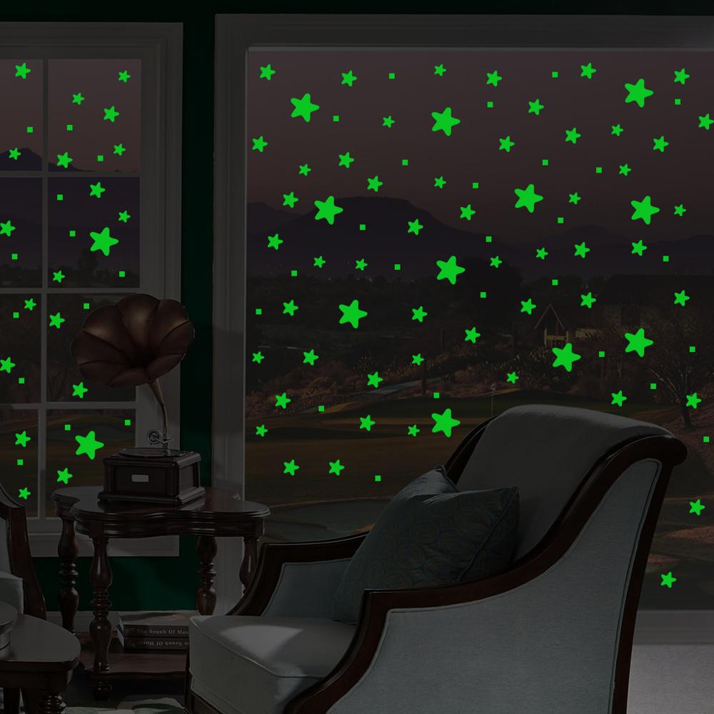 457pcs Luminous Star Moon Wall Sticker Snowflake Glow In The Dark Decal for Kids Baby Rooms Fluorescent Stickers