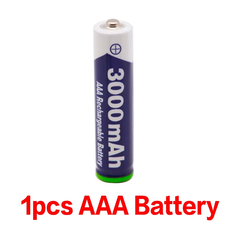 Brand 3000mah 1.5V AAA Alkaline Battery AAA rechargeable battery for Remote Control Toy Batery Smoke alarm with charger: 1pcs AAA