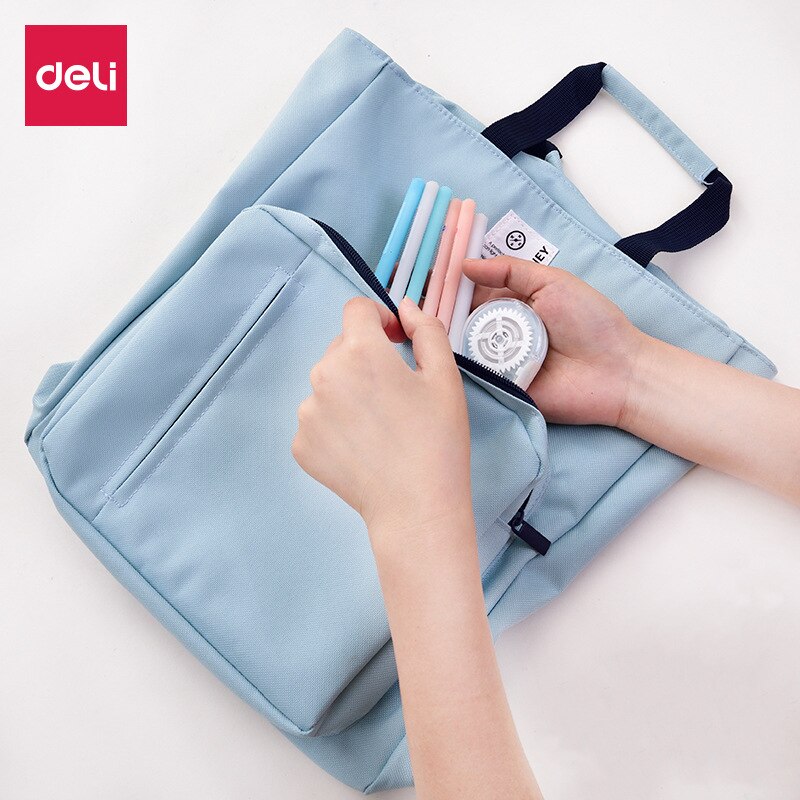 Sac de classement en toile de charcuterie pour étudiants avec sac de cours simple pour femme, sac de cours multifonctionnel de grande capacité