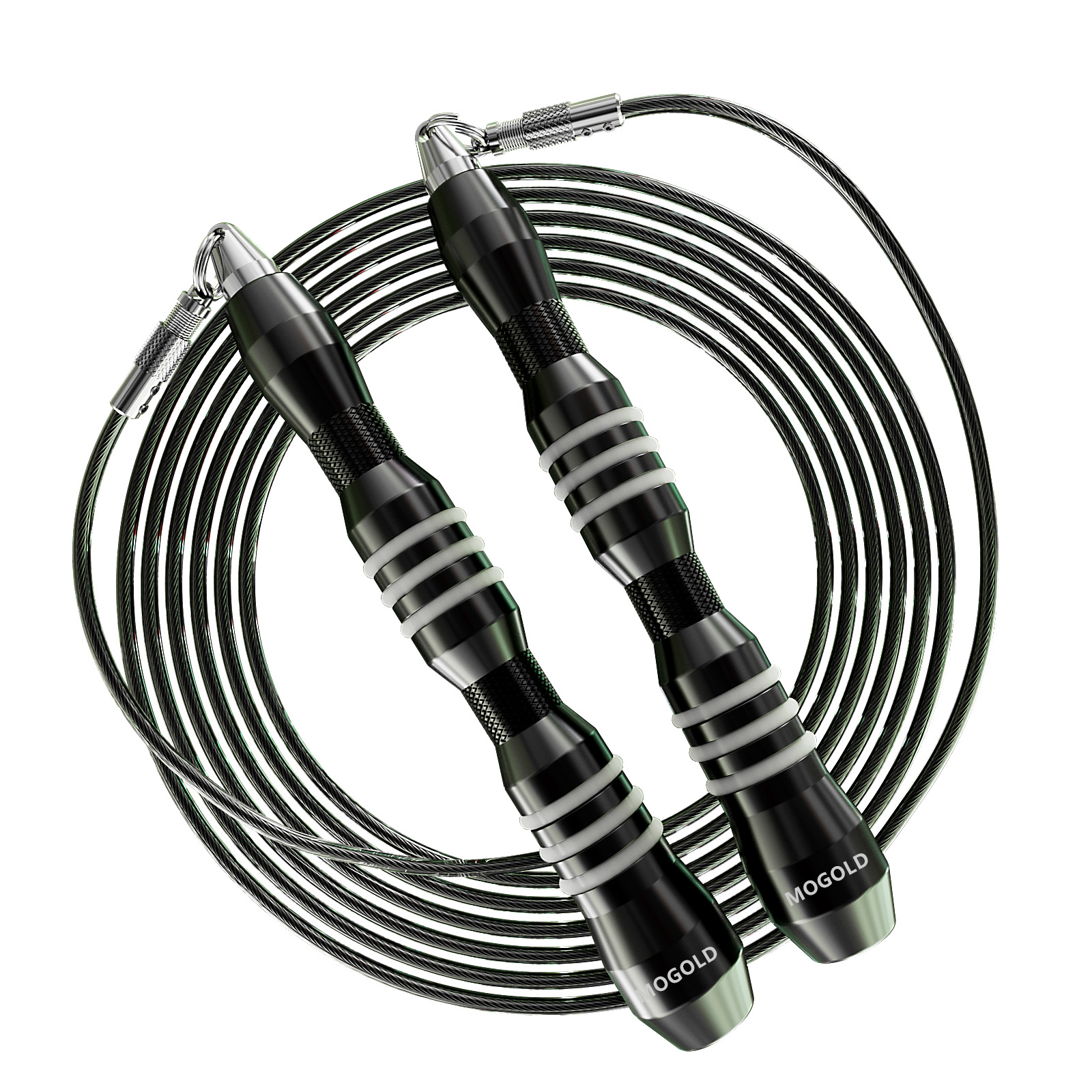Springseil Crossfit Boxen Schweres Springseil Professionelle Geschwindigkeit Fitness Workouts Ausdauer Krafttraining Gewichtetes PVC-Seil: Black