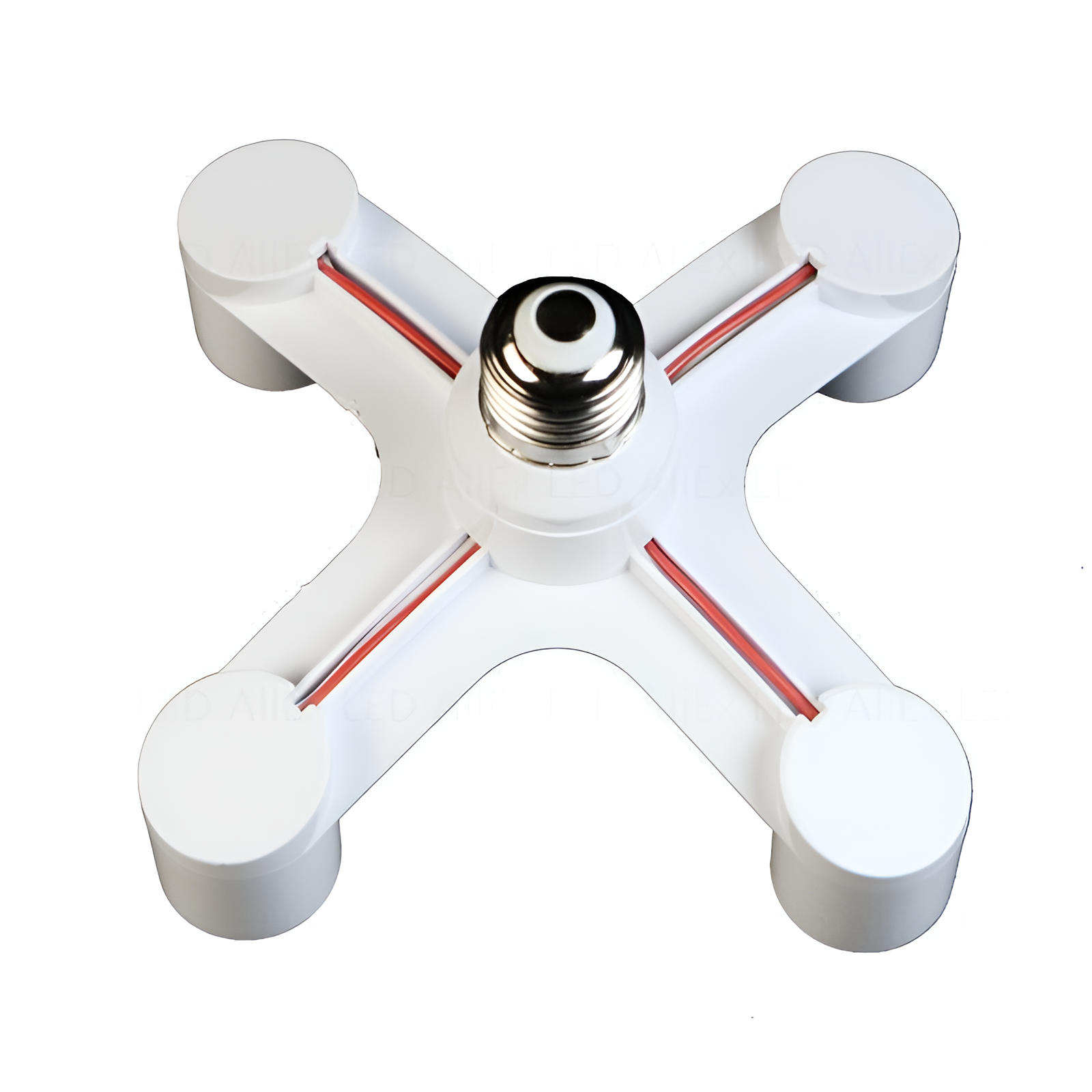 3 in 1/4 in 1/5 in 1/6 in 1 E27 LED Gloeilamp Lamphouder 85-265 V E27 Base Socket Splitter LED Lamp Socket Gloeilamp Adapter Houder: Goud