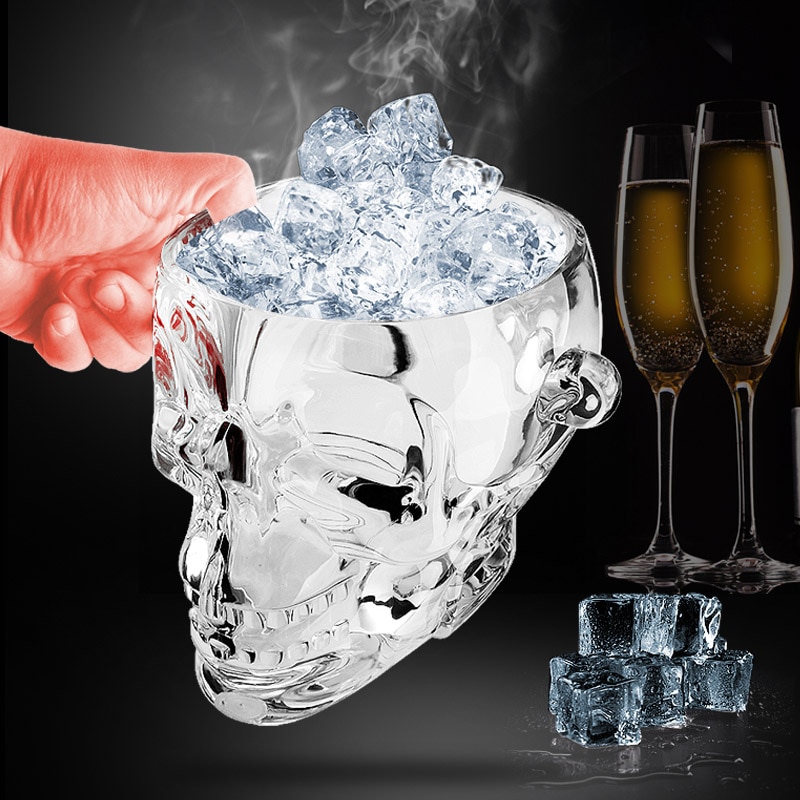 bar pirate head ice bucket plastic ice bucket household wine ice bucket KTV ice bucket supplies small ice bucket