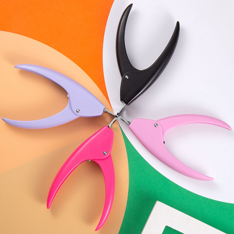 Coupe-ongles en forme de U, 4 couleurs, ciseaux pour faux-ongles français, coupe-ongle en acier inoxydable, outils de manucure