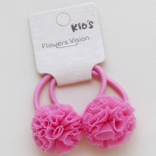 2 Stks/partij Bal Student Kleur Kralen Haar Touw Meisjes Haar Accessoires Paardenstaart Elastische Haar Band Haar Band: 8 hot pink