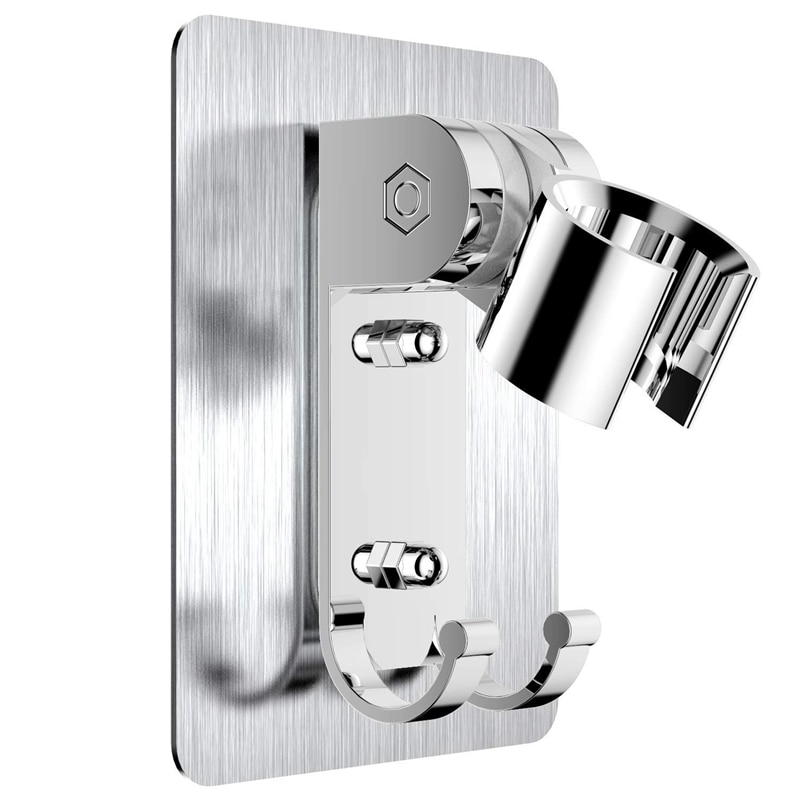 Lijm Douchekop Houder Verstelbare Douche Wand Houder (1Pc): Default Title