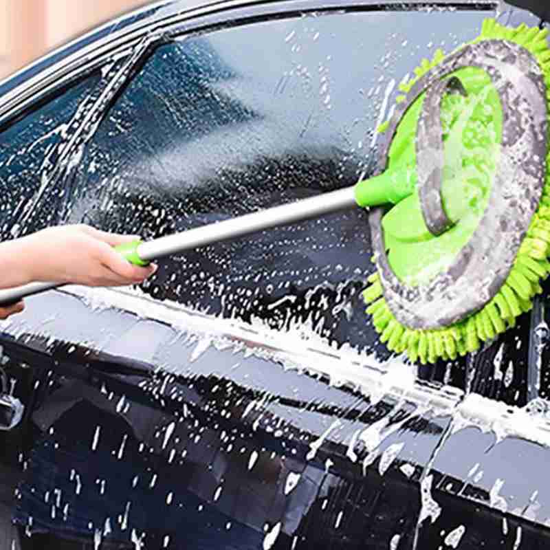 Udtrækkelig bilvask moppe støvfjernelse aftagelig mopp chenille superrengøring bil vand klude værktøj bærbar absorptio  b5 d 1