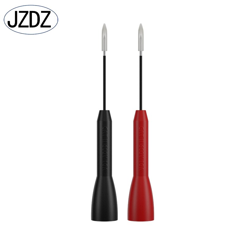 Jzdz 10 stk 1mm testprobe isolering multimeter nål rustfri teststift til 2mm testledninger j .30038