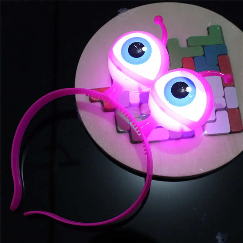 LED Lustige Teufel Horn Leuchten Stirnband Blinkende Haar Reifen Kopfbedeckung Halloween Weihnachten Neujahr Party Dekor Haar Zubehör: Armee Grün