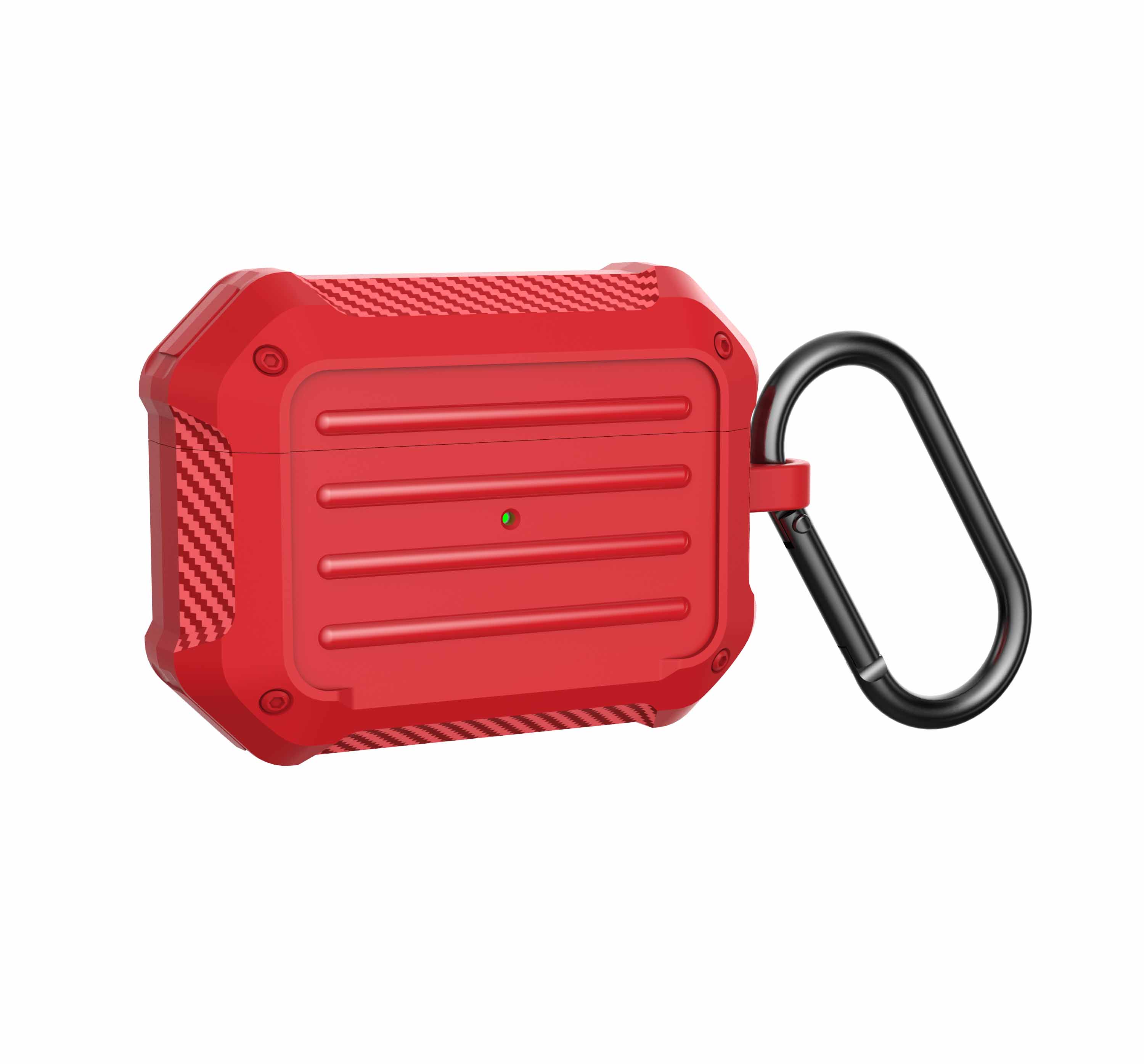 Fodral för airpods 1 2 3 pro lyxfodral air pods 3 gen silikonskydd mjuk kolfiber airpot aipods coque funda skin capa etui: Röd för airpods pro