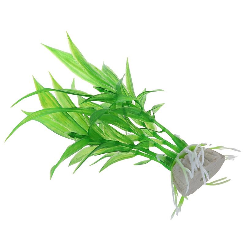 Prácticas plantas ornamentales para acuario pecera, Pack de 5 uds verde