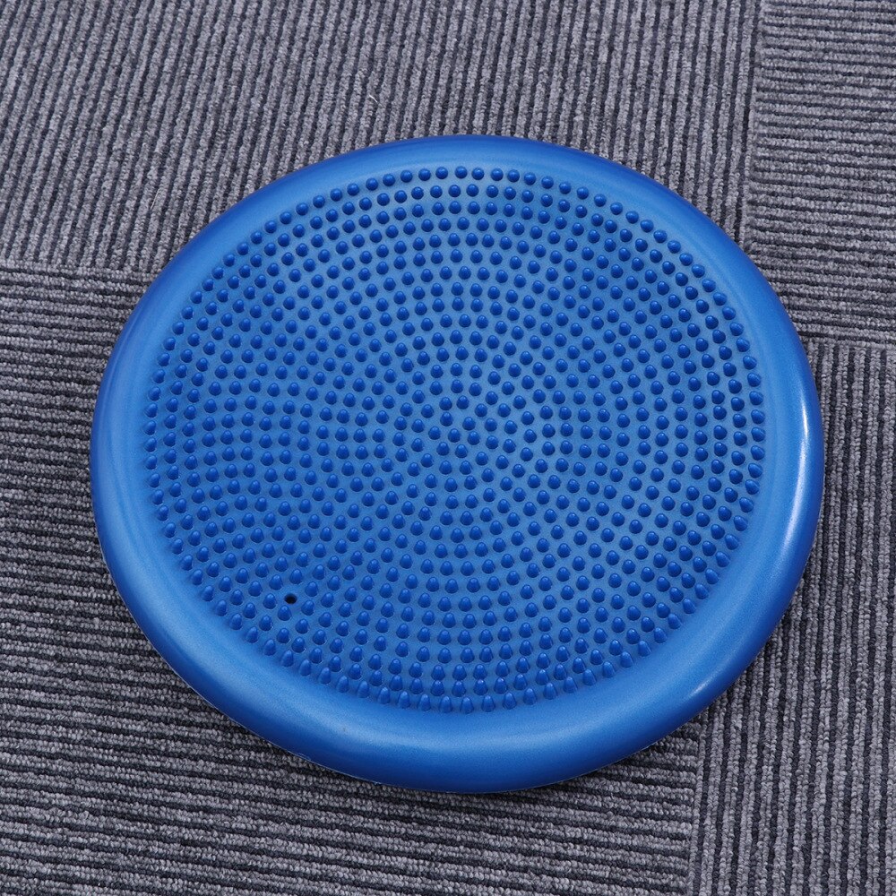 Inflated Stability Wobble Cushion Extra Thick Core Balance-Disc Wiggle Seat for Improving Core Strength Relieving Back Pain (Pin: Blue 1