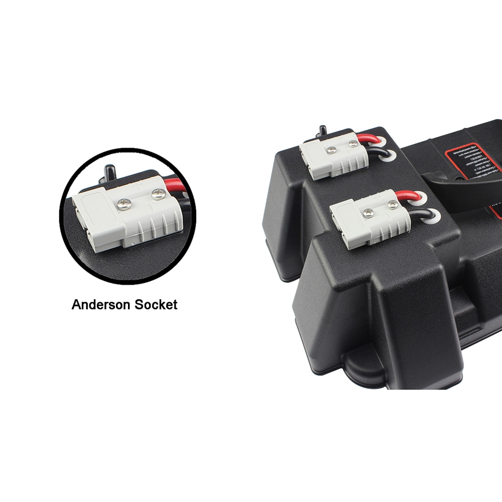 Multifuctional Machine 12V Battery Box Double USB Car Charger with LED Voltmeter Car Cigarette Lighter for Truck Boat Trailer RV