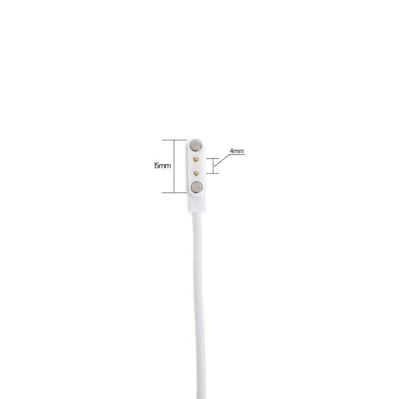 Câble de Charge magnétique pour montre intelligente avec prise magnétique pour 2 broches Distances 4mm noir nouveaux câbles de chargeur de puissance