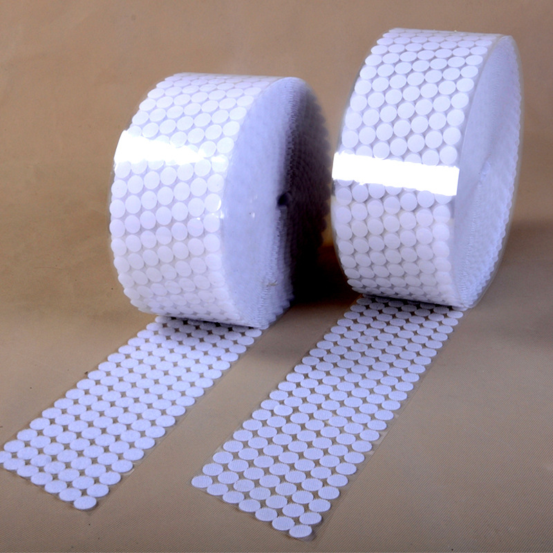 15mm 100 paar Klittenbandsluiting Tape Zwart Wit zelfklevende Magic Tape Haar Sticker Nylon Cinta Magica Adhesiva