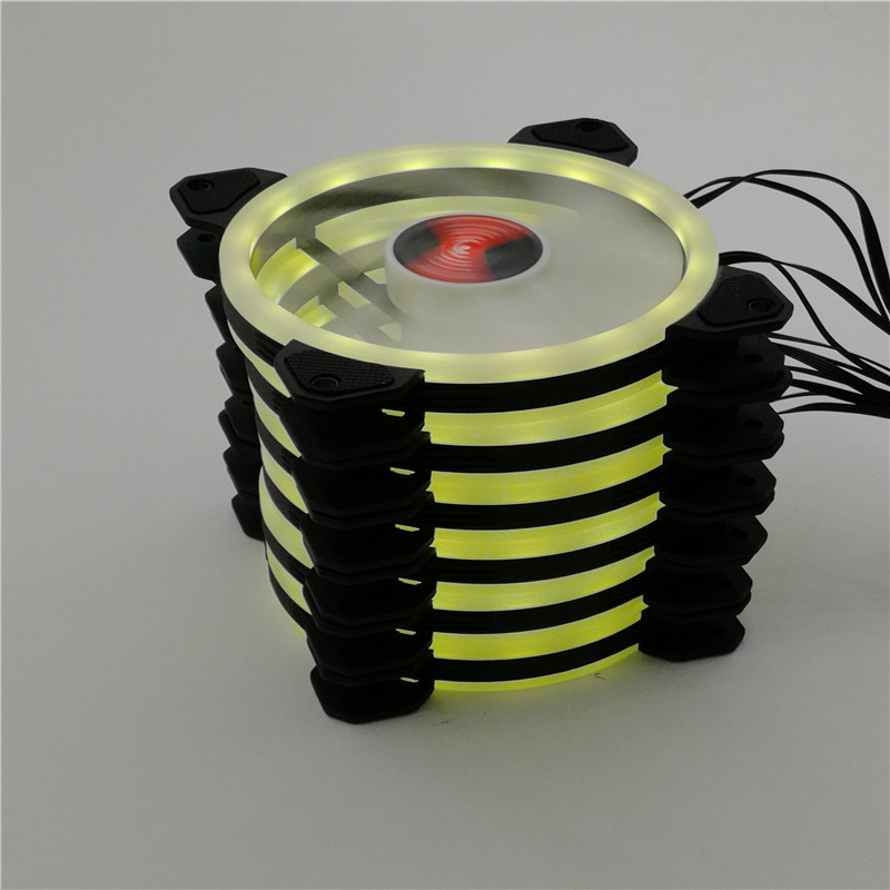 RGB Case Fan 12cm Desktop Computer Chassis Water Cooling Fan Colorful Aurora Eclipse silent fan