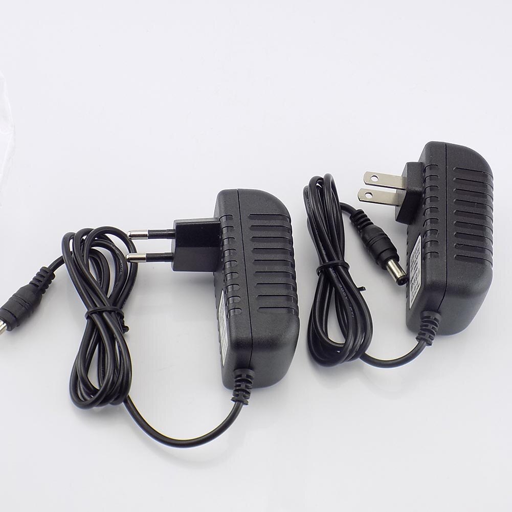 9V 2A 5.5Mm X 2.5Mm Ac Naar Dc Power Adapter Us Eu Plug Converter 2000mA Oplader Voor led Strip Licht Cctv Camera 100V-240V