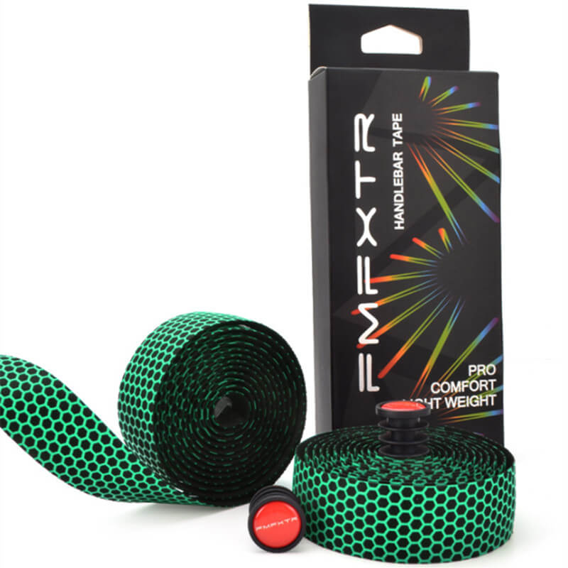ZTTO Road Bike Bar Tape colorful Gradient color gold green teal Handlebar tapes EVA PU Tape Durable Shock-Proof Bartape: Green