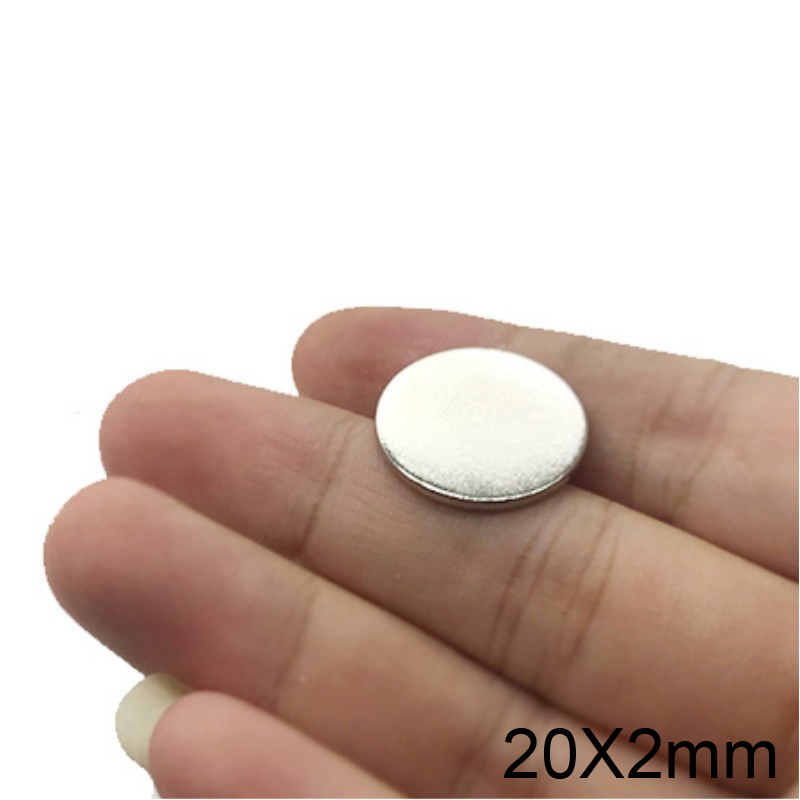 50 ~ 200 Stuks 20X2 Mm Super Krachtige Sterke Magnetische 20 Mm X 2 Mm Permanente Neodymium Magneten 20X2 Mm Ronde Magneet 20*2 Mm Circulaire 20