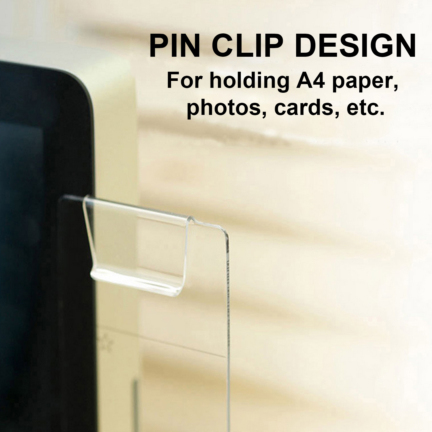 2PCS Acrylic Computer Monitor Screen Memo Board Pads Message Reminder Sticky Side Panel for Sticky Notes Tabs Computer PC