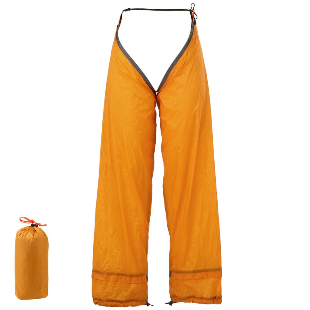 Pantaloni impermeabili pantaloni da pioggia ultraleggeri in due pezzi ghette per le gambe per arrampicata invernale ciclismo attrezzatura da campeggio antipioggia: Orange