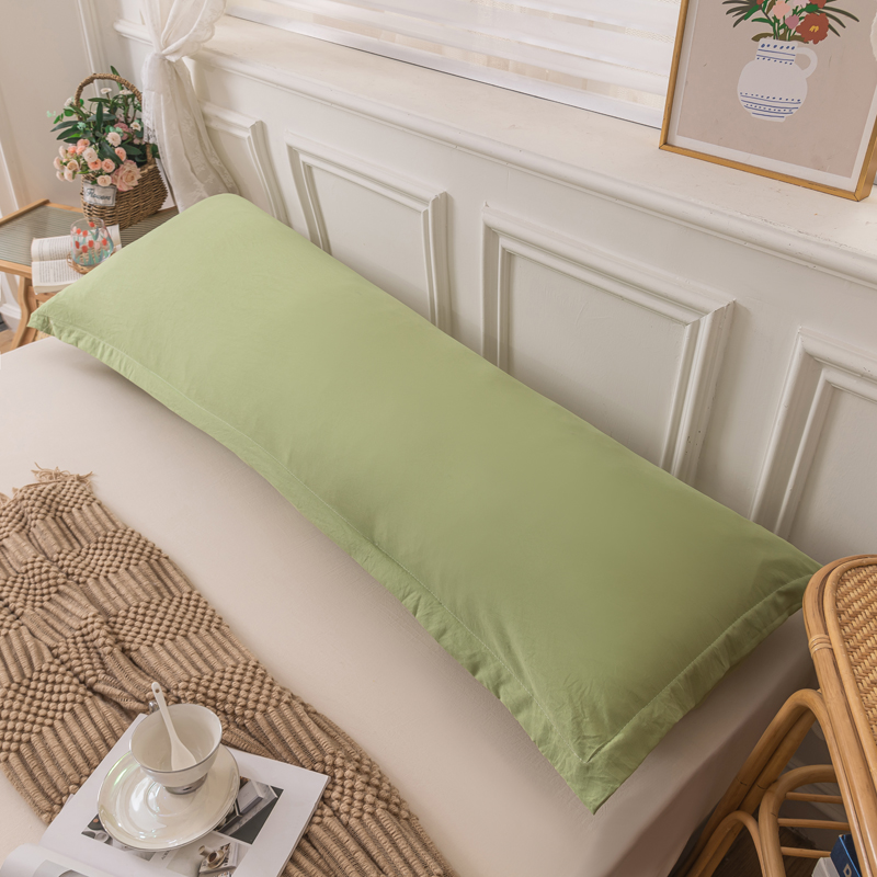 One Piece Double Long Pillowcase Home Couple Pillowcase Extended Pillowcase (Excluding Core): 150*50cm / green