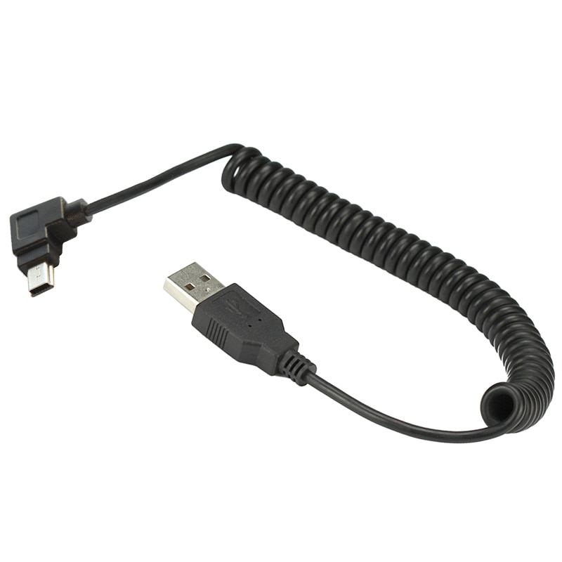 40 cm USB 2.0 Male naar MINI USB 2.0 Male 90 Graden mini USB Up of Down Hoek links of haaks Intrekbare Data Oplaadkabel