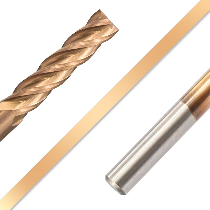 XCAN TiCN Coated End Mill Cutter Long 100mm Carbide Milling Bit 4 Flute CNC Engraving Tools Router Bits 4/5/6/8mm