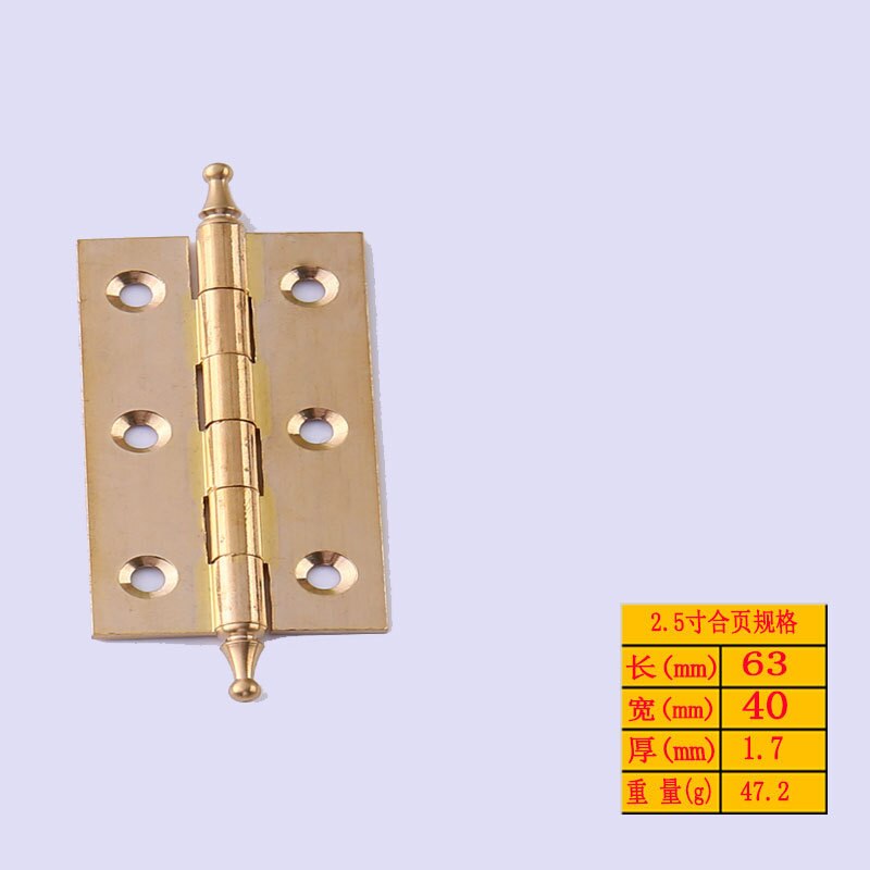 Kitchen Cabinet Door Hinges Furniture Accessories 4 Holes Gold Drawer Hinges for Jewelry Boxes Furniture Fittings: HJ-63